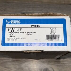 System Sensor  Model#HWL-LF Low Frequency Sounder 2-Wire Indoor (White)